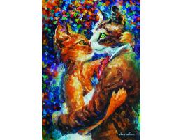 Puzzle Art Puzzle El Baile del Amor de los Gatos de 1000 Piezas