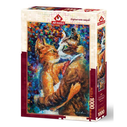 Puzzle Art Puzzle El Baile del Amor de los Gatos de 1000 Piezas