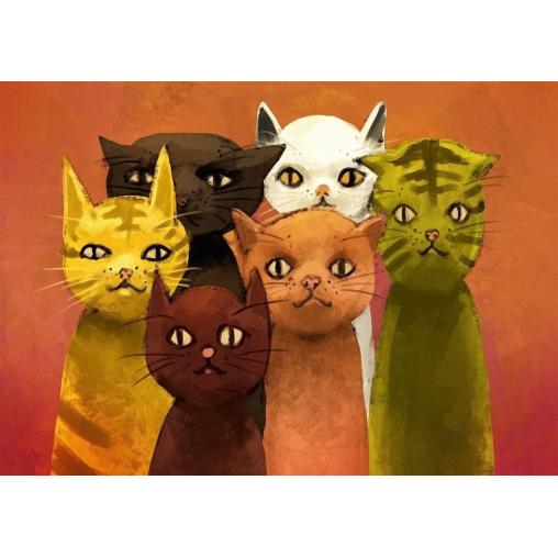 Puzzle Art Puzzle El Equipo de Gatos de 500 Piezas