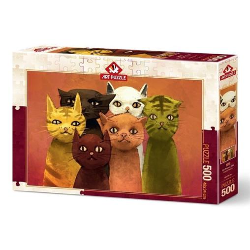 Puzzle Art Puzzle El Equipo de Gatos de 500 Piezas