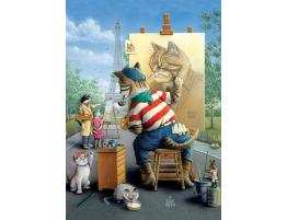 Puzzle Art Puzzle El Gato Pintor de 500 Piezas