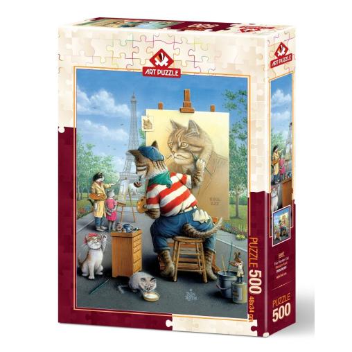 Puzzle Art Puzzle El Gato Pintor de 500 Piezas