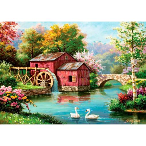 Puzzle Art Puzzle El Viejo Molino Rojo de 1000 Piezas