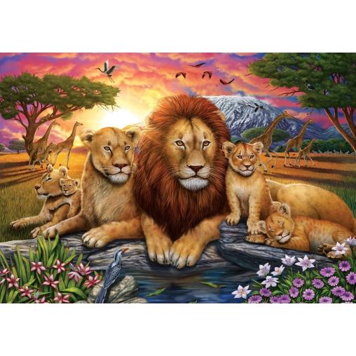 Puzzle Art Puzzle Familia de Leones de 1000 Piezas