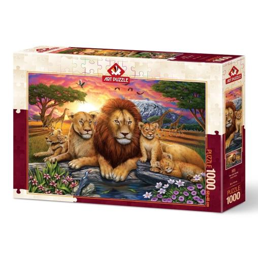 Puzzle Art Puzzle Familia de Leones de 1000 Piezas