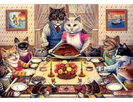 Puzzle Art Puzzle Fiesta Familiar Felina de 260 Piezas