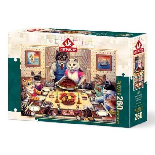 Puzzle Art Puzzle Fiesta Familiar Felina de 260 Piezas