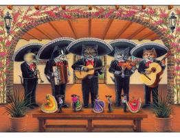 Puzzle Art Puzzle Gatos Mariachis de 500 Piezas