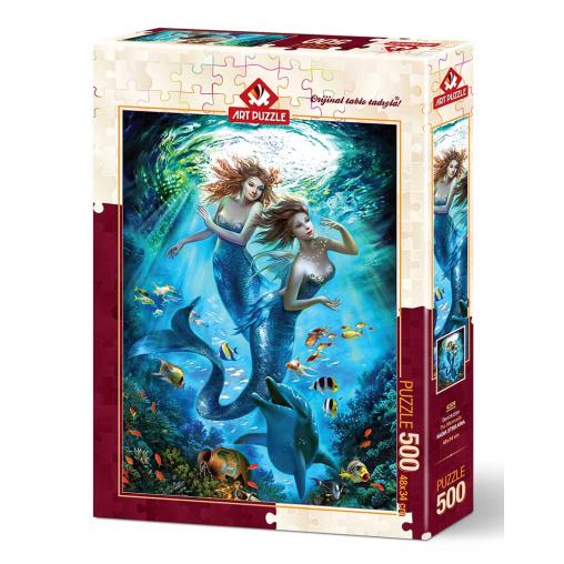 Puzzle Art Puzzle Pareja de Sirenas de 500 Piezas