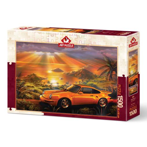 Puzzle Art Puzzle Porsche Amarillo de 1500 Piezas