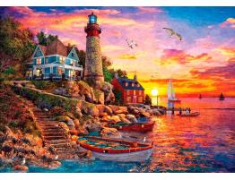 Puzzle Art Puzzle Precioso Faro al Atardecer de 2000 Piezas