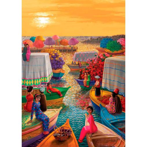 Puzzle Art Puzzle Puerto de Flor de 1000 Piezas