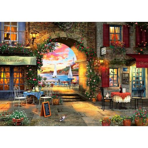 Puzzle Art Puzzle Restaurante Junto al Mar de 1000 Piezas