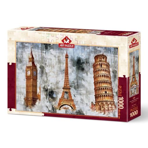 Puzzle Art Puzzle Tres Ciudades Tres Torres de 1000 Piezas