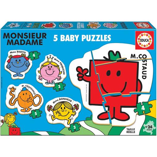 Puzzle Baby Educa Progresivo Monsieur Madame