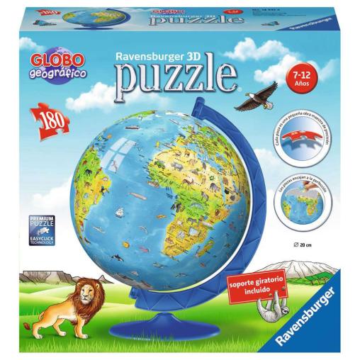 Puzzle Ball 3D Ravensburger Globo Geográfico de 180 Pzs