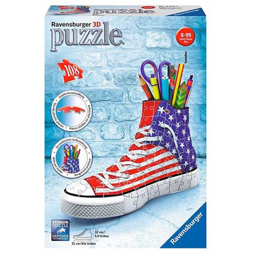 Puzzle Ball 3D Ravensburger Sneaker American Style 108 pièces