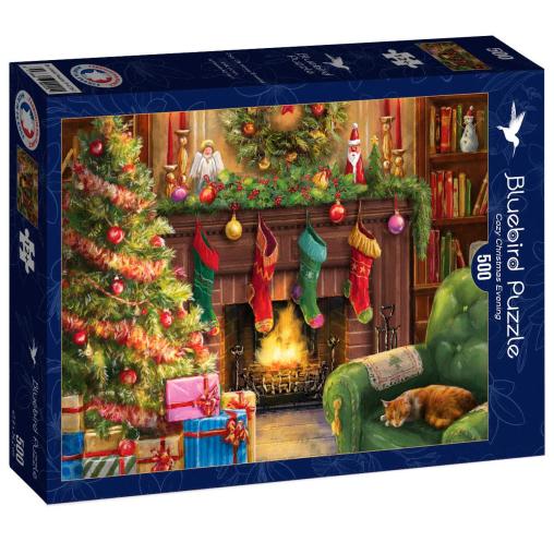 Puzzle Bluebird Acogedora Velada de Navidad de 500 Piezas