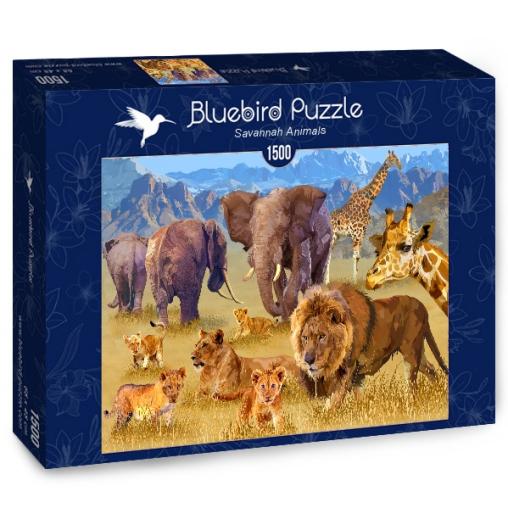 Puzzle Bluebird Animales de la Sabana de 1500 Piezas