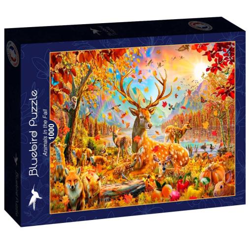 Puzzle Bluebird Animales en Otoño de 1000 Piezas