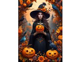 Puzzle Bluebird Bruja de Halloween de 500 Piezas