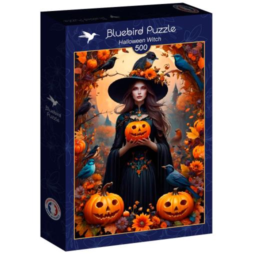 Puzzle Bluebird Bruja de Halloween de 500 Piezas