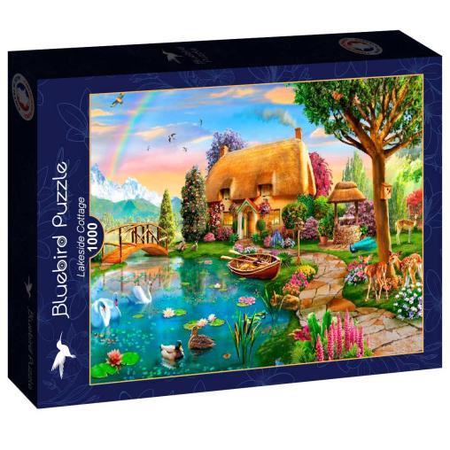 Puzzle Bluebird Cabaña Junto al Lago de 1000 Piezas