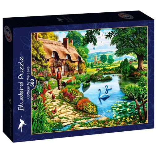 Puzzle Bluebird Cabaña junto al Lago de 500 Piezas