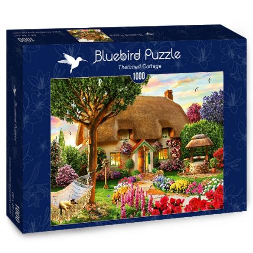 Puzzle Bluebird Cabaña con Techo de Paja de 1000 Piezas