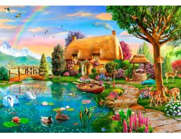 Puzzle Bluebird Cabaña Junto al Lago de 6000 Piezas