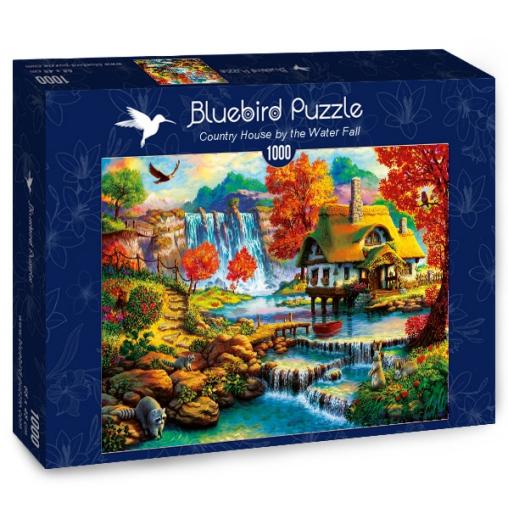 Puzzle Bluebird Casa de Campo Junto a la Cascada de 1000 Piezas