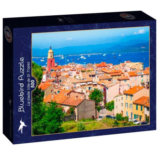 Puzzle Bluebird Casco Antiguo de St Tropez de 500 Piezas