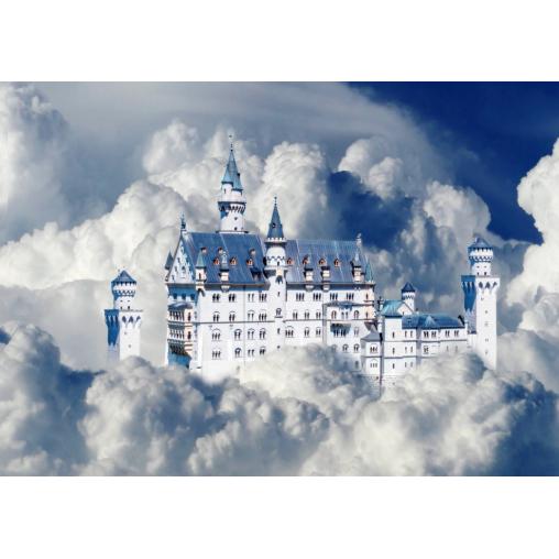 Puzzle Bluebird Castillo Neuschwanstein entre Nubes 500 Pzs