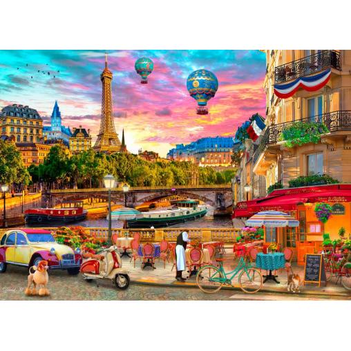 Puzzle Bluebird Ciudad del Amor, París de 500 Piezas