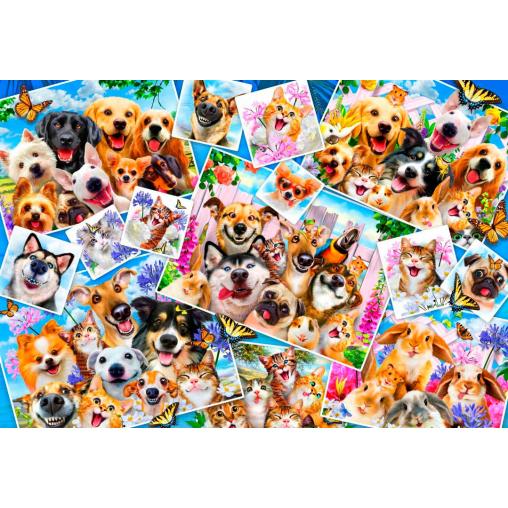 Puzzle Bluebird Collage de Selfies de Mascotas 260 Pzs