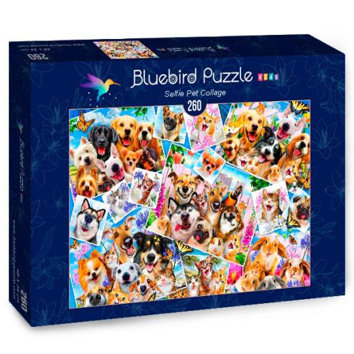 Puzzle Bluebird Collage de Selfies de Mascotas 260 Pzs