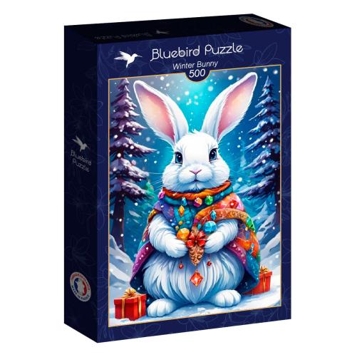 Puzzle Bluebird Conejito de Invierno de 500 Piezas