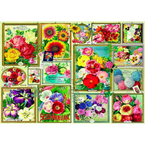 Puzzle Bluebird Cuadros de Flores de 1500 Piezas