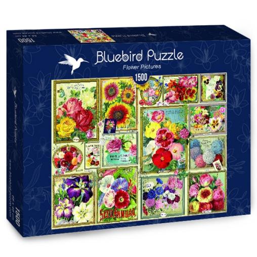 Puzzle Bluebird Cuadros de Flores de 1500 Piezas