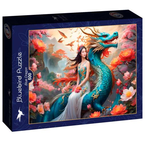 Puzzle Bluebird Dragón Azul de 500 Piezas