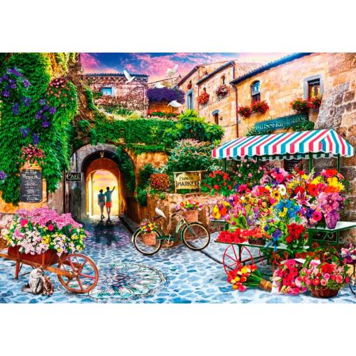 Puzzle Bluebird El Mercado de Flores de 1000 Piezas