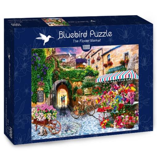 Puzzle Bluebird El Mercado de Flores de 1000 Piezas