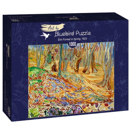 Puzzle Bluebird Elm Forrest en Primavera de 1000 Piezas