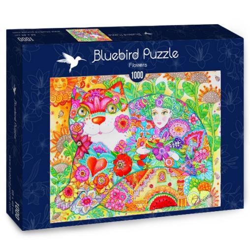 Puzzle Bluebird Flores de 1000 Piezas