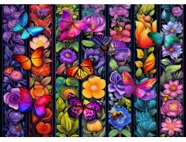 Puzzle Bluebird Flores y Mariposas de 1500 Piezas