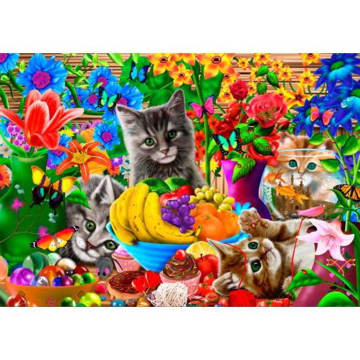 Puzzle Bluebird Gatitos Divertidos de 1000 Piezas