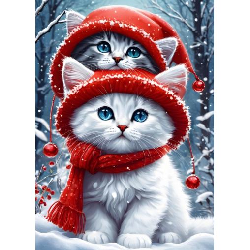 Puzzle Bluebird Gatitos en Invierno XXL de 300 Piezas