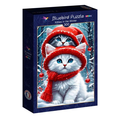 Puzzle Bluebird Gatitos en Invierno XXL de 300 Piezas