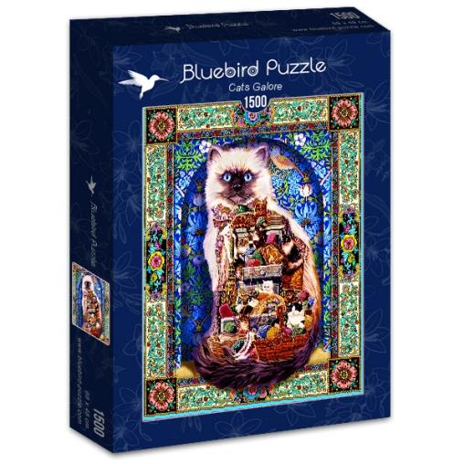 Puzzle Bluebird Gatos en Abundancia de 1500 Piezas