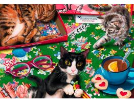 Puzzle Bluebird Gatos Puzzleros de 1000 Piezas